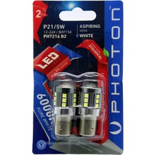 P21/5W LED Oto Ampul, Beyaz, 2 Adet