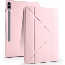 Galaxy Tab S10 Ultra X920 14.6 Inç Katlanabilir Kalemlikli Standlı Akıllı Kılıf Pembe