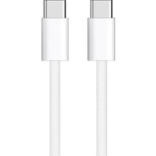 15/16 ve Android Için Type C-C, 60WATT Pd, Örgülü, Hızlı Şarj Kablosu (100 Cm)