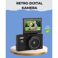 Armüz Taşınabilir Dijital Kamera 5k 75MP Stabilizasyonlu 18X Zoom Otofokus