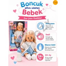 Wingzy Sesli Emzikli ve Biberonlu 30 cm Altını Islatan Boncuk Oyuncak Bebek