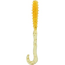Craft Red Back Curly Tai Rubber Worm Tmw-Cul #004 Orange Glitter