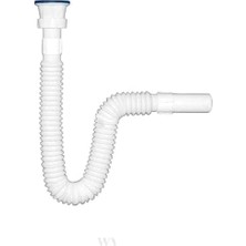 Home Yüksek Kaliteli Çelik Süzgeçli Lavabo Gider Hortumu,pratik Körüklü Sifon,uzun Eviye Gider Borusu (150CM)