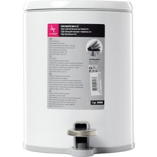Cigo Çöp Kovası Pedallı 6 Lt Beyaz Içi Gri