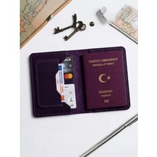 Parla Leather  Pasaport Cüzdan V3 El Yapımı Hakiki Gerçek Deri Pasaport Kılıfı Cüzdan Kartlık Kadın Erkek