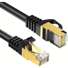 Lan Internet Data Modem Kablosu (Cat 7 Ethernet Modem RJ45 Uçlu Jacklı Network Adsl) (3 Metre)