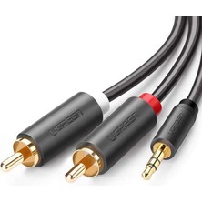 3.5mm Aux Rca Ses Kablosu, 1 Metre, Antrasit