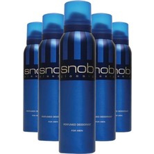 Snob Classic Erkek Krem Deodorant 150 ml X5 Parça Uzun Süreli Koruma Sağlayan