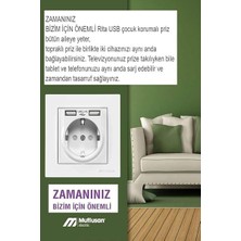 Çift Usb'li Topraklı Priz (2.4A Hızlı Şarj+Çocuk Koruma)