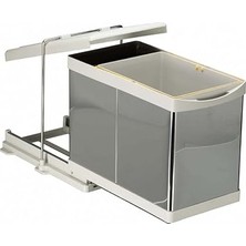 21300 Raylı Çöp Kovası Otomatik 16+1 Lt Paslanmaz Krom