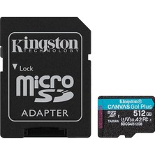 512GB Canvas Go Plus Microsd Card | Up To 200MB/S | Class 10, Uhs-I, U3, V30, A2 | SDCG4/512GB