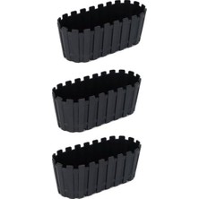 Adet Akasya Saksı, Bahçe Balkon Saksı, Çit Saksı 30 cm (Antresit)