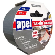 Tamir Bandı (Duct Tape) Askılı Karton 48 mm x 25 M Gri