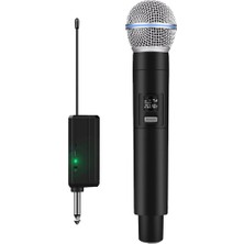 Kablosuz Karaoke Mikrofonu 6.35MM Amfi Hoparlör Için 600 Hz Ila 800 Khz Çok Amaçlı Tak ve Çalıştır Kablosuz Mikrofon Dış Mekan Için WN05 (TEKLI-WN05)