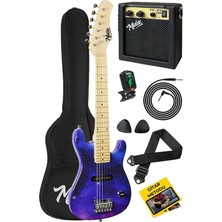 CEG-30PU 4-6 Yaş Çocuklar Için Amfili Full 1/4 30 Inç Elektro Gitar Seti Mor