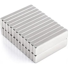 Magneteksan Neodyum Dikdörtgen Süper Güçlü Mıknatıs 40X10X5 mm (4'lü Set)
