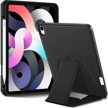 Samsung Galaxy Tab S9 Fe+ ile Uyumlu Kılıf Lüks Kadife Iç Kaplamalı Galaxy Tab S9 Fe Plus Suni Deri, Mıknatıslı V- Stand Tablet Arka Kapak (Siyah, Samsung Galaxy Tab S9 Fe+ (Plus))