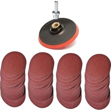 Zımpara Seti 62 Parça 115 mm Avuç Taşlamaya Uygun + Matkap Aparatı