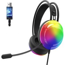 Thinkplus G30B Siyah Rgb Oyuncu Kulaklığı,gaming,7.1 Surround,ışıklı,kulak Üstü Kulaklık