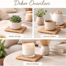 Cangul Ahşap Ahşap Nihale Çaydanlık,tava,saksı Altlık 1 Adet (20*20)