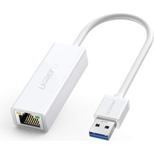 USB 3.0 To RJ45 Gigabit Ethernet Dönüştürücü Adaptör Beyaz
