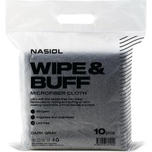 Wipe&buff Mikrofiber Seramik Kaplama Uygulama Bezi 10'lu Paket, Tüy Bırakmaz Detailing Bezi, Çift Taraflı Araç Içi Bakım,temizlik Bez