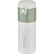 450ML Paslanmaz Çelik Kilitlenebilir Kapak Kahve Bardağı Mug (6 Saat Sıcak-Soğuk) (Yeşil)