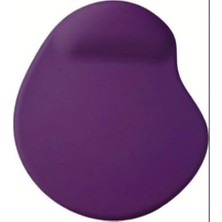 Oval Bilek Destekli Kum Desen Tip Kaymaz Taban Optik Bilgisayar Notebook Mouse Pad Maus Pad 17,5X21,5CM (Mor)