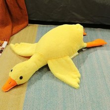Peluş Uçan Kaz Morton Uyku Arkadaşım 75 cm Sarı Yastık Yumuşak Materyal ile Eğlenceli Oyun