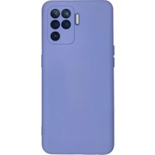 Akmanora Newface Oppo Reno 5 Lite Kılıf Nano Içi Kadife Silikon - Lila
