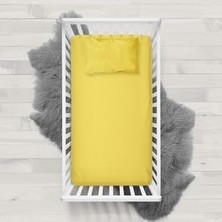 80X130 Lastikli Ranforce Bebek Çarşaf Takımı - Sarı