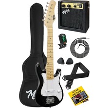 CEG-30WB 4-6 Yaş Çocuklar Için Amfili Full 1/4 30 Inç Elektro Gitar Seti White Black