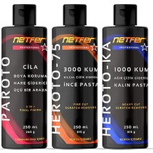 3'lü Ince Kalın Pasta Cila Set - 3X250 ml