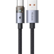 CA-6890 USB To Type-C Hızlı Şarj Kablosu | Gösterge Işıklı, 6A Akım Destekli