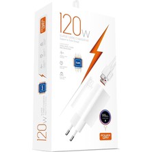 120W Type-C Şarj Adaptörü ve Kablo Seti Gan Teknolojisi