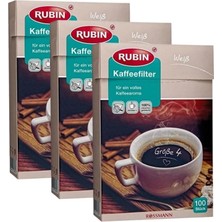 Kahve Filtresi 4 Numara (Büyük Boy) Naturel Kağıt 300 Adet