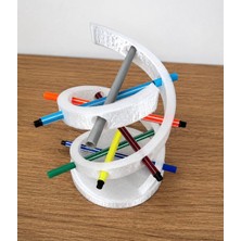 Dinç Spor     Modern Spiral Tasarımlı 3D Baskı Kalemlik Masa Organizeri