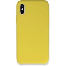 Akmanora Newface Apple iPhone x Kılıf Lansman Legant Silikon - Sarı