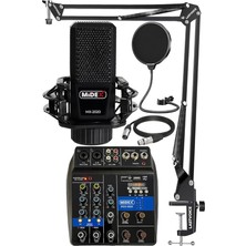 MX-2020 Solo Mix Condenser Mikrofon ve Kayıt Mixer Seti