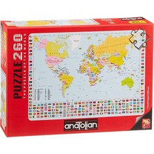 Puzzle - Dünya Haritası / 260 Parça Puzzle, #3319