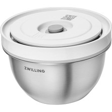Fresh & Save Bowls Vakumlu Saklama Kabı, S, 12 Santimetre, Paslanmaz Çelik, Metalik Gri