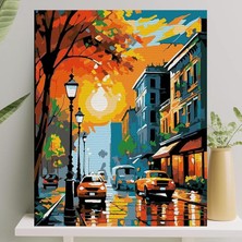Boyama Tuval Seti Fırça Boya Dahil (Çıtalı) 40X50 cm - Cadde