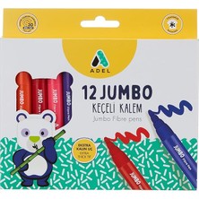 Jumbo Keçeli Kalem, 12 Renk
