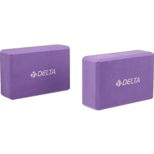 Çiftli Yoga Blok - 2 Adet Yoga Block - Eva Yoga Bloğu Seti,mor