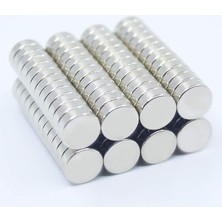 Adet 8x3 mm Yuvarlak Güçlü Neodyum Mıknatıs (Çap 8 mm Kalınlık 3 Mm)