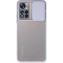 Akmanora Newface Xiaomi Redmi Note 11 Pro Plus 5g Kılıf Palm Buzlu Kamera Sürgülü Silikon - Lila