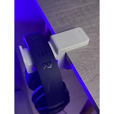 Beyaz Masa Kenarı Kulaklık Standı – Shadow Edition V6 (Yeni Versiyon) | Kaydırmaz Keçeli, Ergonomik ve Güçlendirilmiş