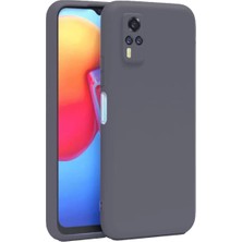 Akmanora Newface Vivo Y53S Kılıf Nano Içi Kadife Silikon - Gri