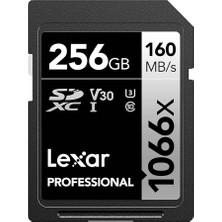 256GB Professional 1066X Sdxc Uhs-I Cards, Up To 160MB/S Read 120MB/S Write C10 V30 U3
