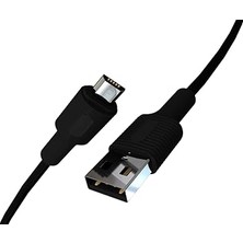 Micro USB Hızlı Şarj Kablosu (Siyah + Siyah Uç) (120 Cm)